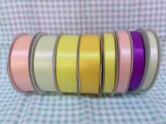 片面 サテンリボン 8ロール まとめ売り 巻売り