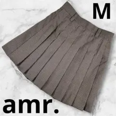 『amr.』アムレ　レディース プリーツミニスカート M ブラウン