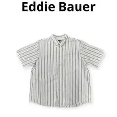 【夏物】Eddie Bauer ビッグサイズ　ストライプシャツ　XXL