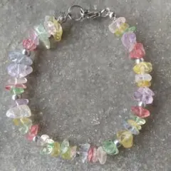 №1650カラフルさざれ石ブレスレット