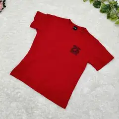 コムサウォーク トップス Tシャツ 半袖 M レッド レディース