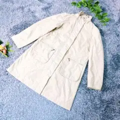 【Eddie Bauer】 ♡ステンカラーコート♡ PM ベージュ 大きなポッケ