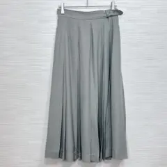 美品★ROPE ロペ　ロングスカート　プリーツスカート　グレイ　毛混　迅速配送
