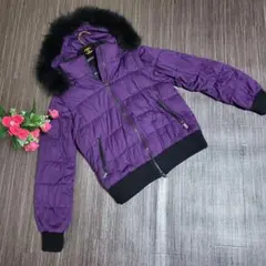 BURBERRY ゴルフ ファー付き ツーウェイ ダウンジャケット お洒落