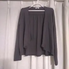 ユニクロ　ドレープ　カーディガン L　グレー