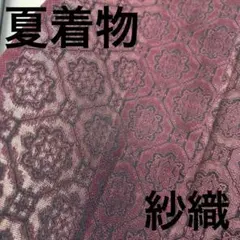 夏物 夏着物 正絹 紗織 素敵なデザイン U-8438