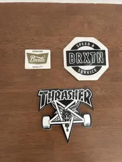 Brixton Thrasher スケートボード ステッカー 3枚セット