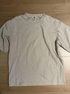 UNIQLO U ベージュ 半袖 Tシャツ