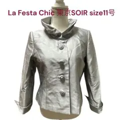美品　La Festa Chic 東京SOIR シルク　シャンタン　ジャケット