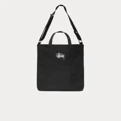 Stussy キャンバスクロスボディ バッグ　WASHED BLACK