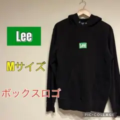 Lee ボックスロゴ パーカー Mサイズ ブラック