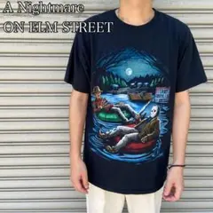 エルム街の悪夢☆ムービーTシャツ☆フレディ☆ジェイソン☆ブラック☆L☆