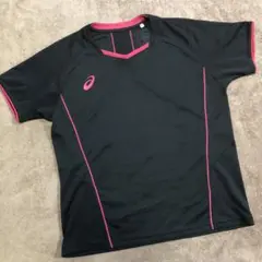 asics アシックス 半袖Tシャツ スポーツ レディース M ブラック/ピンク