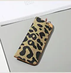 メガネケース レオパード ヒョウ 薄型 スリム サングラス 老眼鏡 ソフト