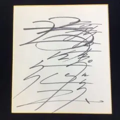 坂口征二　直筆サイン色紙￼ マジックペン署名　プロレスラー