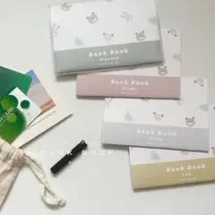 通帳カバー︱通帳ケース　ハンドメイド　通帳　animal くま　うさぎ　ぱんだ