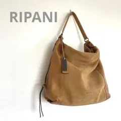 【美品】RIPANI リパーニ ワンショルダーバッグ スエード マスタードカラー