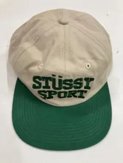 STÜSSY スポーツ キャップ ベージュ/グリーン