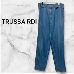 TRUSSARDI トラサルディM相当デニム ストレート 刺繍 おしゃれ 458