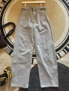 LEMAIRE 25SS グレー ハイウエスト カジュアルパンツ M