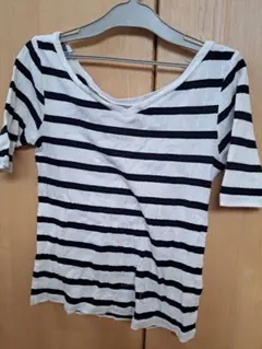 UNIQLO 白黒ストライプ Tシャツ M