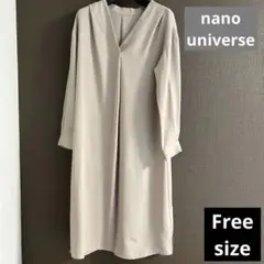 【匿名】ナノユニバース　nano universe ワンピースVネック 長袖