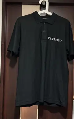 ¥17600 新品 ESTROSO ソフトドライポロシャツ L ブラック