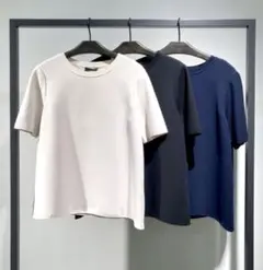 セオリー／異素材コンビTシャツ／Sサイズ／紺色／現行