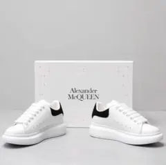 Alexander McQueen レザースニーカー ホワイト/ブラック 38