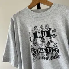 90s USA製　MU athletics　Tシャツ　人物　シングルステッチ