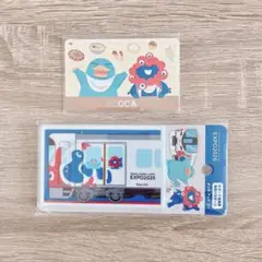 万博会場限定　ミャクミャク×イコちゃん　icocaパスケースセット
