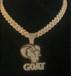 【限定】GOATネックレス マイアミキューバンチェーン メンズジルコニア使用