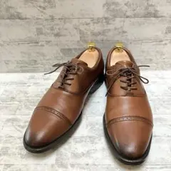 【美品】texcyluxe ストレートチップ 25.5㎝ ブラウン TU7774