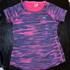 PUMA ストライプデザイン ランニングトップス M