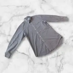 Camicissima メンズ長袖シャツ　チェック　42号　白黒　綿100%