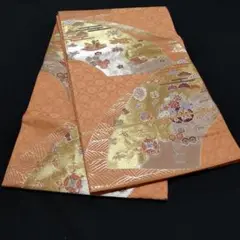 正絹 牡丹 六通柄 袋帯