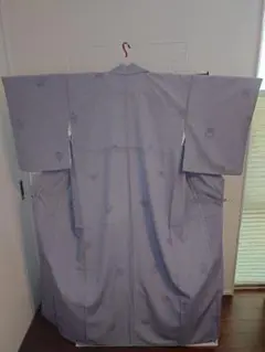 美品　洗える着物　小紋　袷