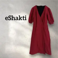 eShakti ラップワンピース レッド 赤