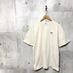 メンズビッグサイズ 刺繍Tシャツ XL ベージュ