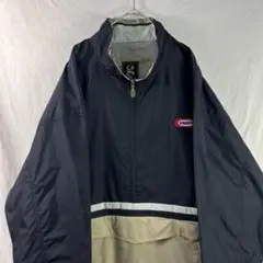 USA古着 kraft ナイロンジャケット 企業系 黒