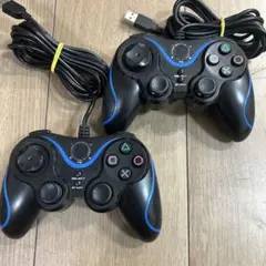 PS3 コントローラー　互換品　動作確認済み　　ブルー　2個セット