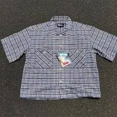 新品！ファーストダウン　短丈リメイクチェックシャツ　半袖