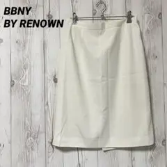 【BBNY】スカート　タイトスカート　レナウン　白　オフィスカジュアル　膝丈