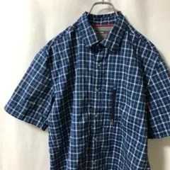 N-4798 DesertDunes アメリカ古着 フィッシングシャツ 半袖 M