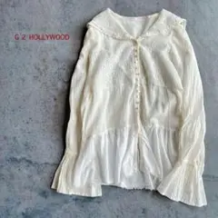 go to hollywood ⿻ レース パッチワークブラウス セーラー襟 綿
