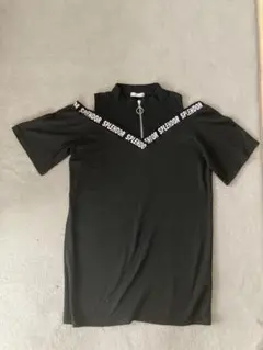Leahmatin 黒 半袖 Tシャツ ジッパー付き