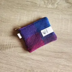 手織りのミニポーチ　グラデーションカラー　小物入れ　【ハンドメイド】