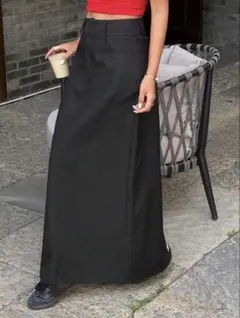 shein DAZY スリット入りロングスカート S 黒