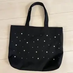 gingam トートバッグ　スワロフスキー　ブラック