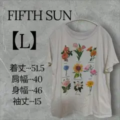 美品✨FIFTH SUN 【L】フラワープリント Tシャツ オシャレ 夏 可愛い
